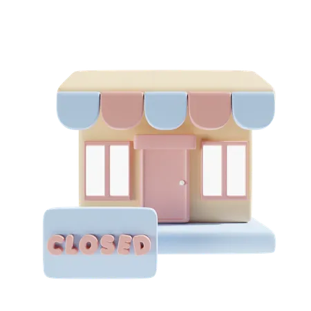 Closed Shop  3D Icon