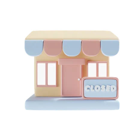 Closed Shop  3D Icon