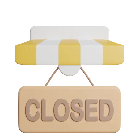 Closed Shop 3D Icon
