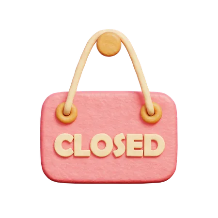 3 D Closed Sign Bakery Dessert Baking Tools 3 D Rendering 3D Icon