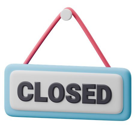 Closed Sign  3D Icon
