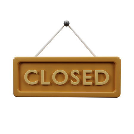 Closed Sign  3D Icon