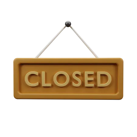 Closed Sign  3D Icon