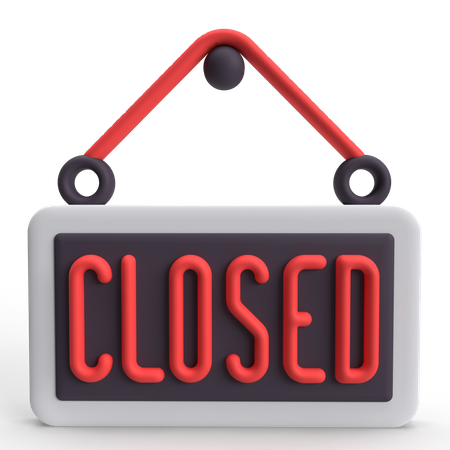 Closed Sign  3D Icon