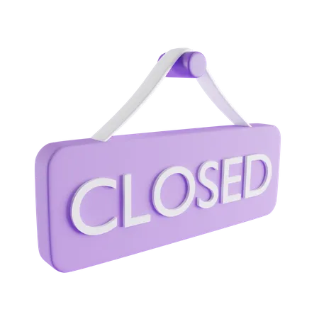 Closed Sign  3D Icon