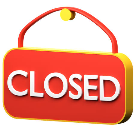 Closed Sign  3D Icon