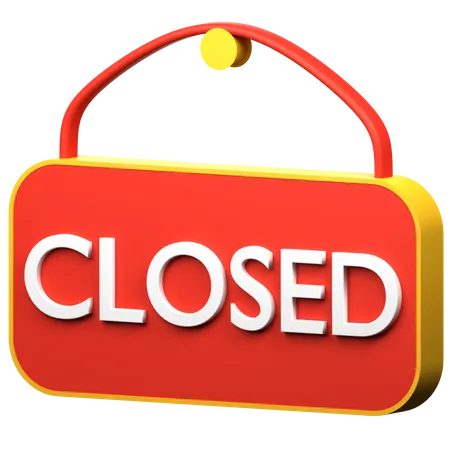 Closed Sign  3D Icon