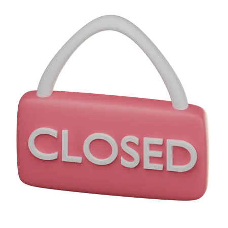 Closed Sign  3D Icon