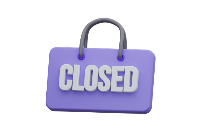 Closed Sign  3D Icon