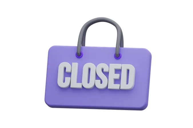 Closed Sign  3D Icon