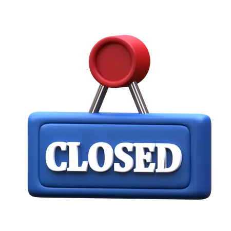 Closed Sign  3D Icon