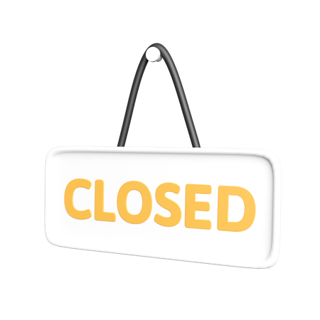 Closed Sign  3D Icon