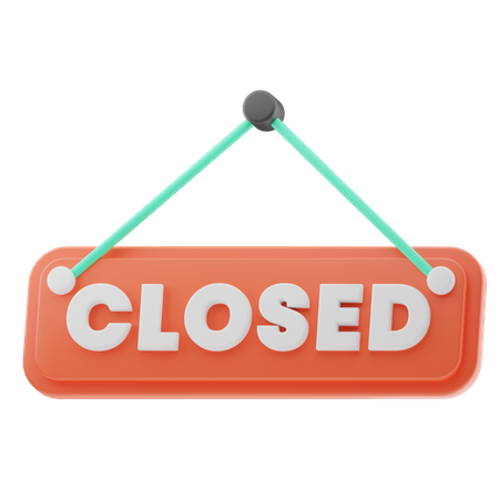 Closed Sign  3D Icon