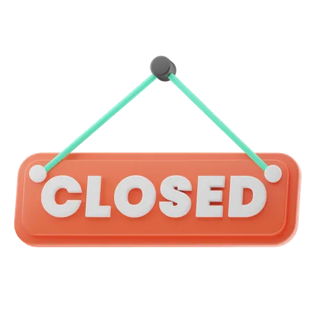 Closed Sign  3D Icon