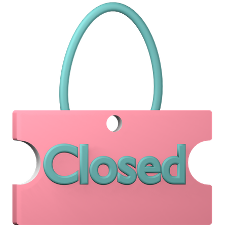 Closed Sign  3D Icon