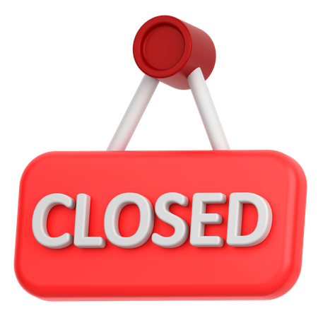 Closed Sign  3D Icon