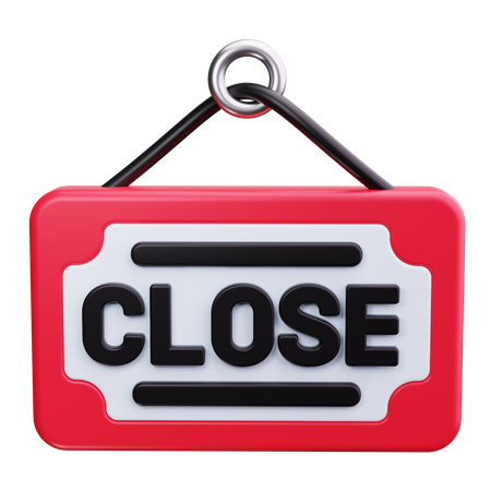 Closed Sign  3D Icon