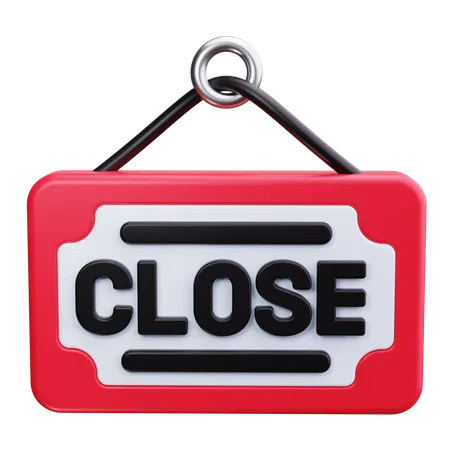 Closed Sign  3D Icon