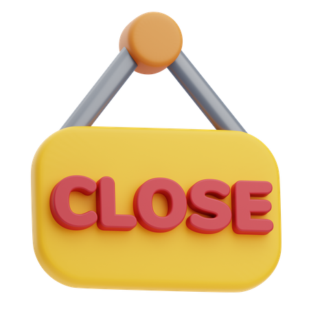 Closed Sign  3D Icon