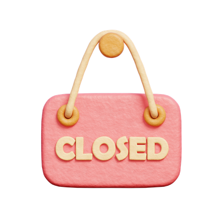 Closed Sign  3D Icon