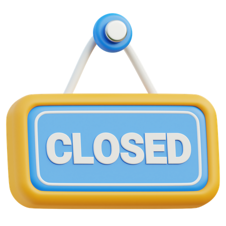 Closed Sign  3D Icon