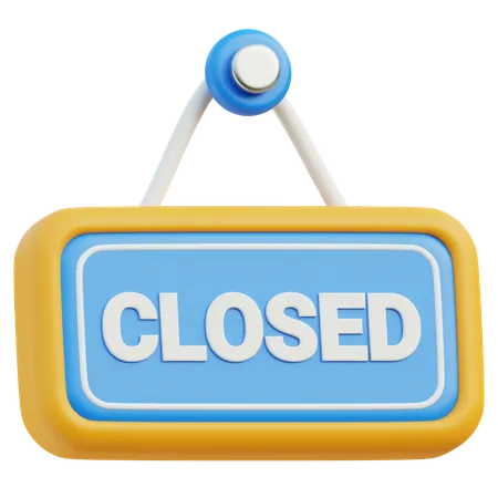 Closed Sign  3D Icon