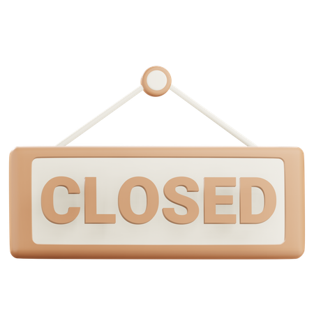 Closed Sign  3D Icon