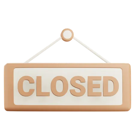 Closed Sign  3D Icon