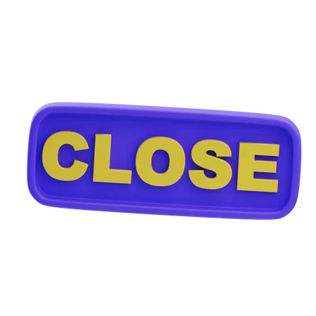 Closed Sign  3D Icon