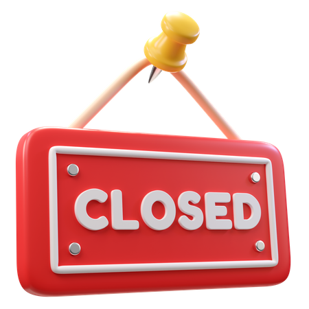 Closed Sign  3D Icon