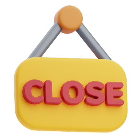 Closed Sign  3D Icon
