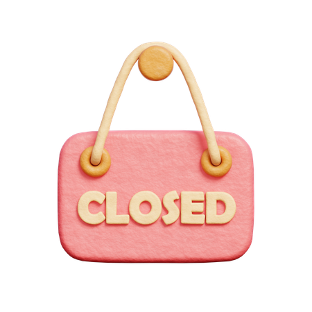 Closed Sign  3D Icon