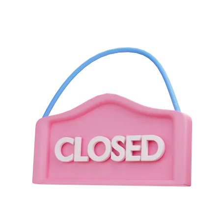 Closed sign  3D Illustration