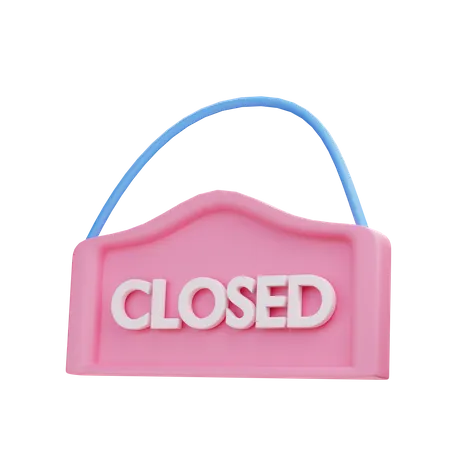 Closed sign 3D Illustration