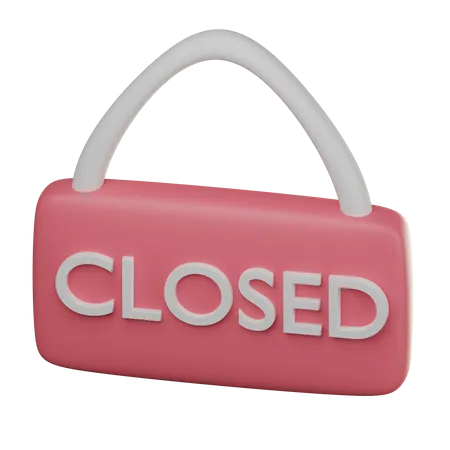 Closed Sign 3D Icon