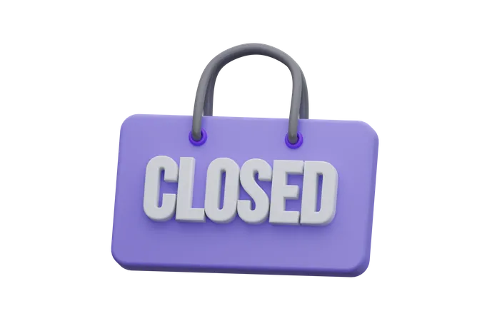 Closed Sign 3D Icon
