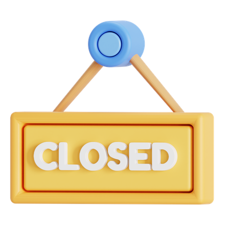 Closed signboard  3D Icon