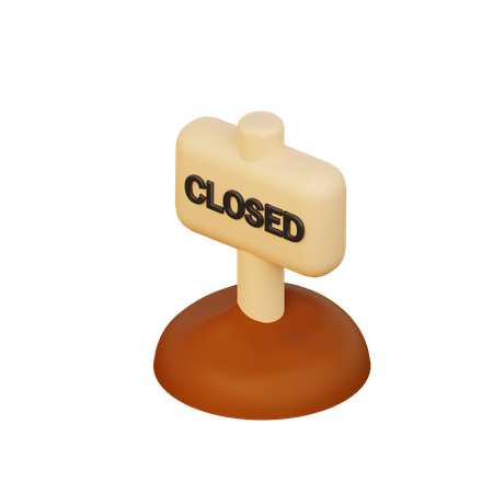 ClosedSign  3D Illustration