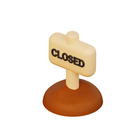 ClosedSign  3D Illustration