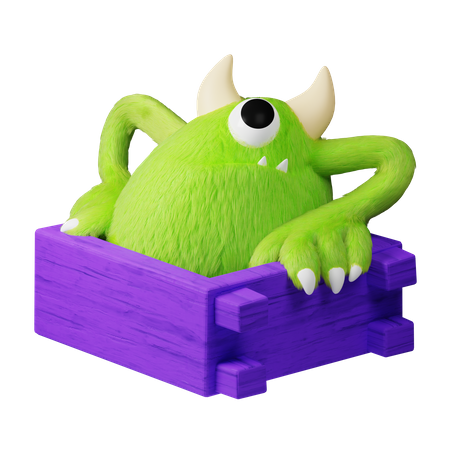 Closet Monster  3D Illustration