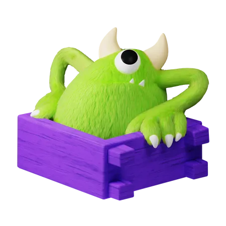 Closet Monster  3D Illustration