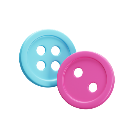 Cloth Button  3D Icon