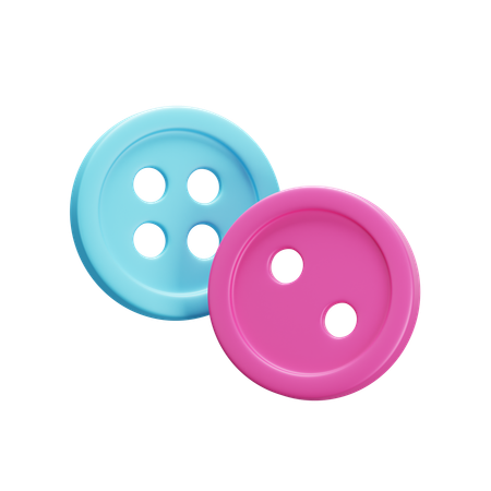 Cloth Button  3D Icon