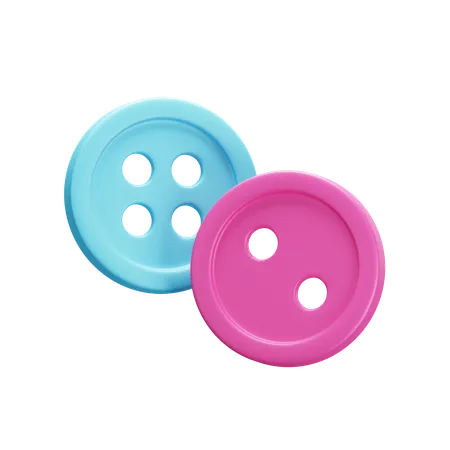 Cloth Button  3D Icon