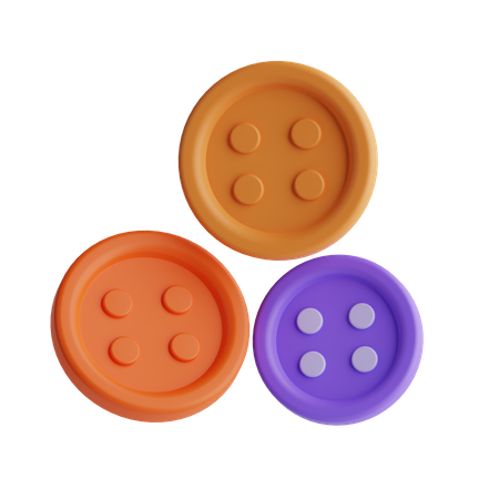 Cloth Button  3D Icon