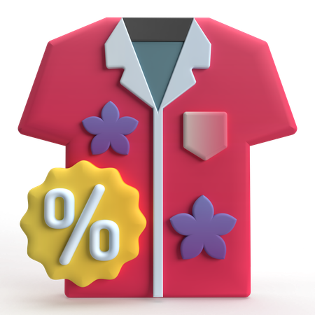 Cloth Discount  3D Icon