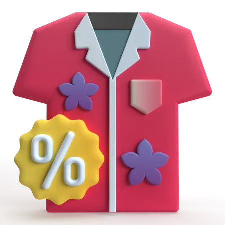 Cloth Discount  3D Icon
