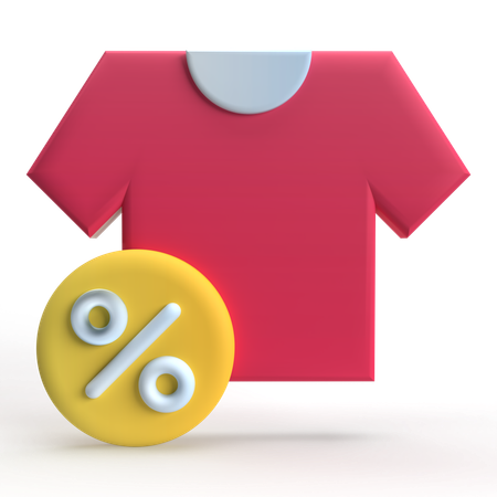 Cloth Discount  3D Icon