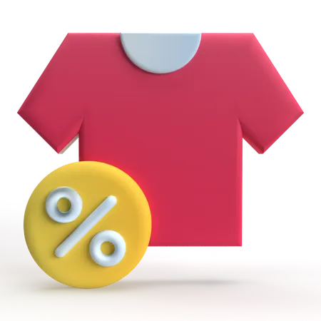Cloth Discount  3D Icon