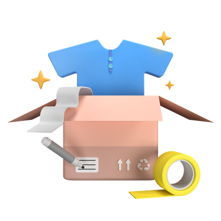 Clothe Parcel  3D Illustration